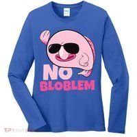 No Bloblem Problem Deep Sea Fish Sea Animal Blobfish Funny Gift Women's Long Sleeve Shirt thumb 0