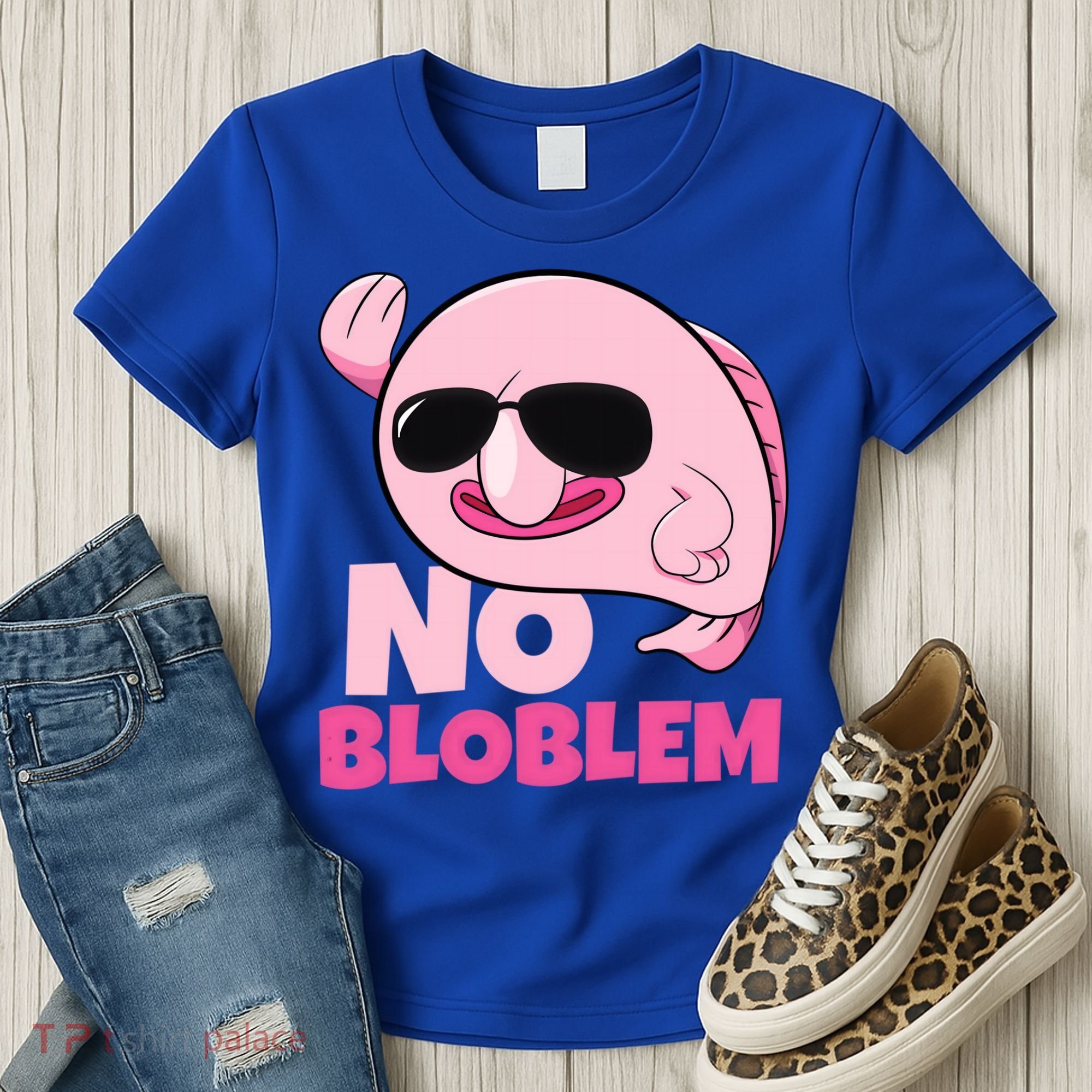 No Bloblem Problem Deep Sea Fish Sea Animal Blobfish Funny Gift Women's T-Shirt