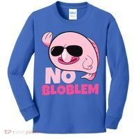 No Bloblem Problem Deep Sea Fish Sea Animal Blobfish Funny Gift Kids Long Sleeve Shirt thumb 0