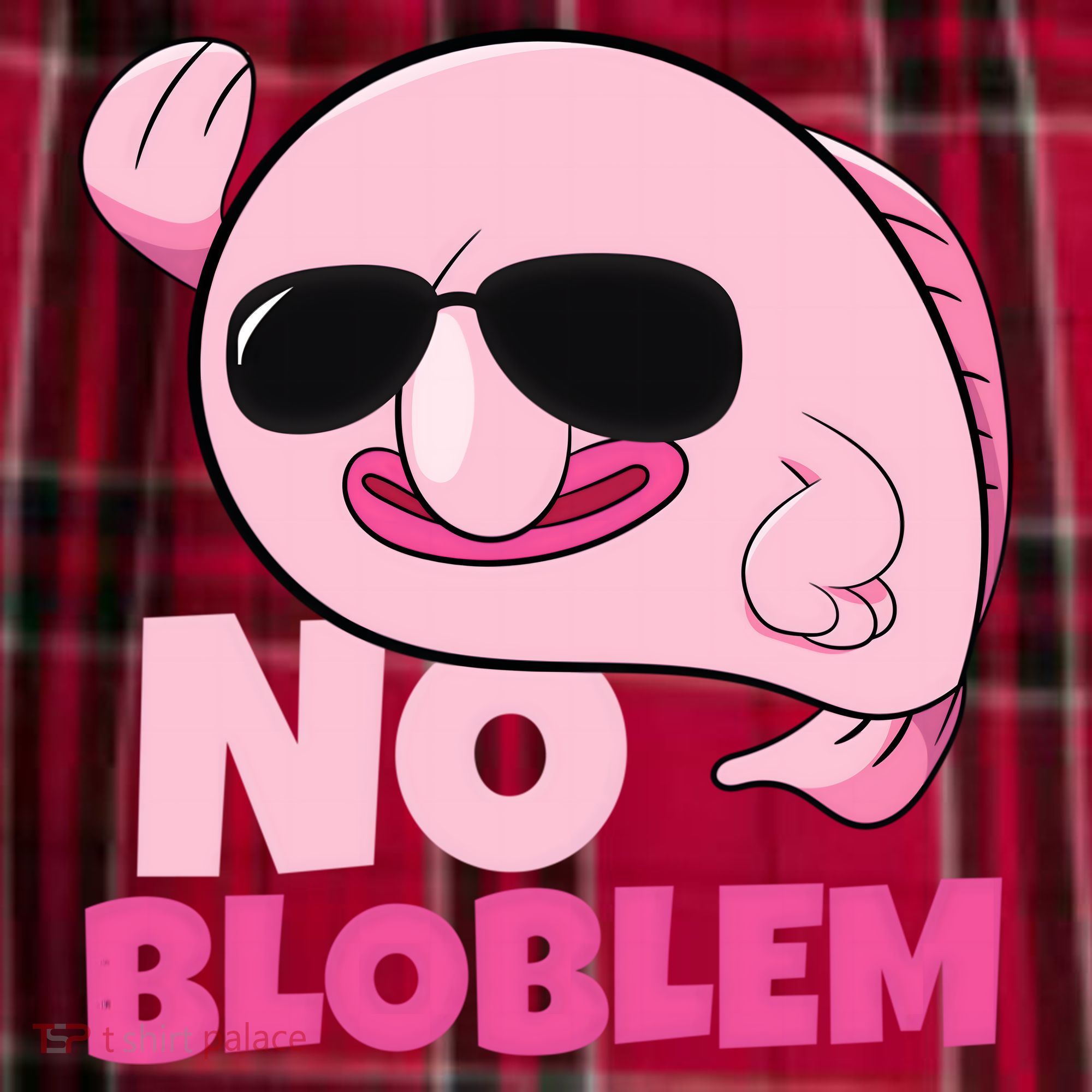 No Bloblem Problem Deep Sea Fish Sea Animal Blobfish Funny Gift Women's Flannel Plaid Pajama Pants