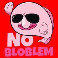 No Bloblem Problem Deep Sea Fish Sea Animal Blobfish Funny Gift Santa Hat thumb 1