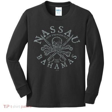 Nassau Bahamas Pirate Kids Long Sleeve Shirt