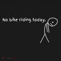 No Bike Riding Today – Funny Cyclist Rest Day Humor Polo thumb 3