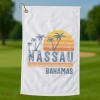 Nassau Bahamas Souvenir Vacation Travel Reminder Golf Towel thumb 1
