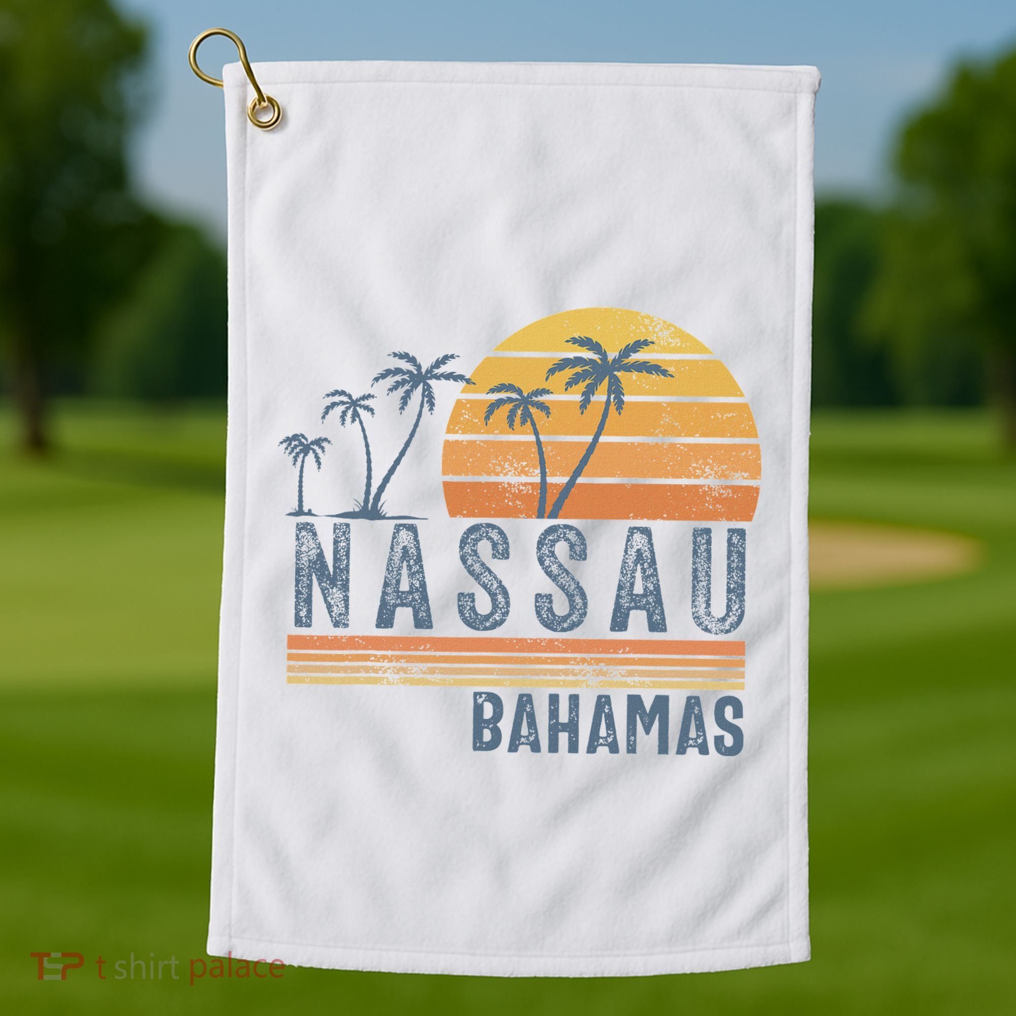 Nassau Bahamas Souvenir Vacation Travel Reminder Golf Towel