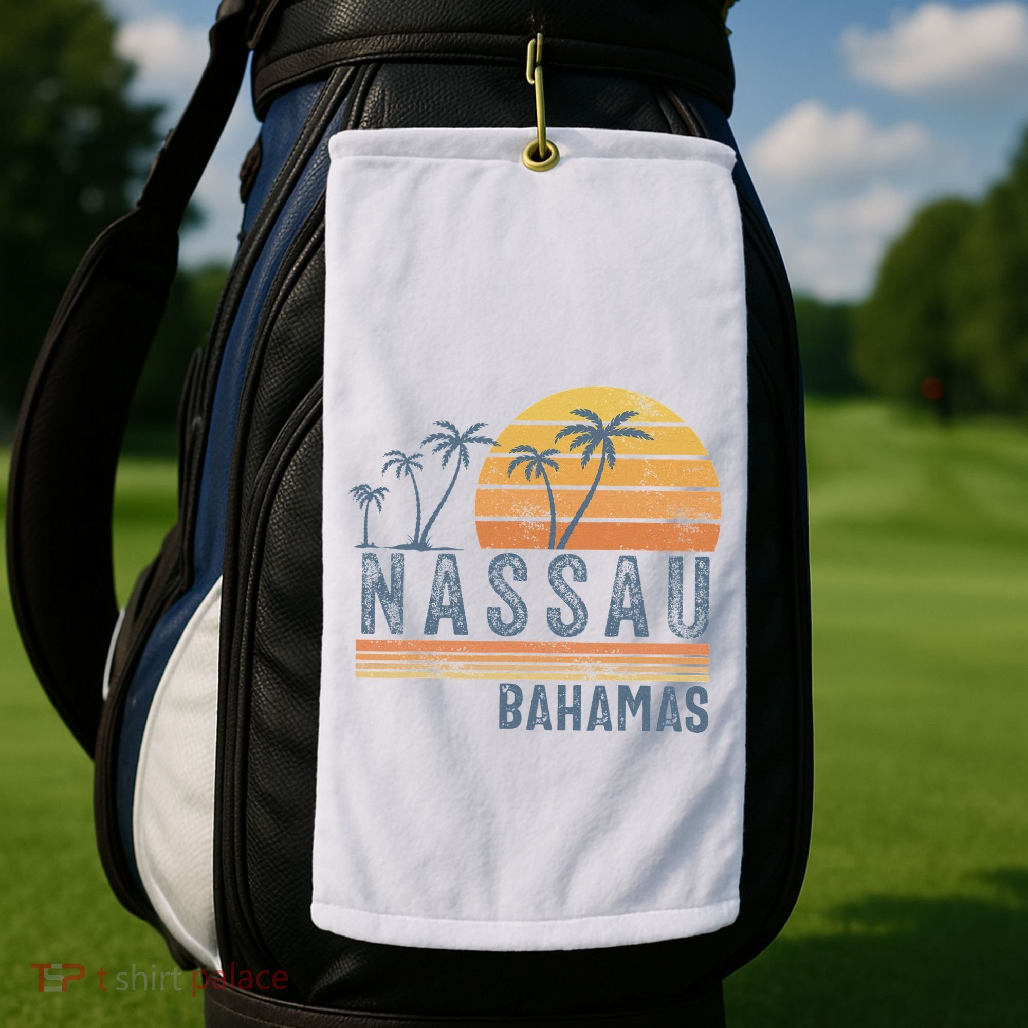Nassau Bahamas Souvenir Vacation Travel Reminder Golf Towel