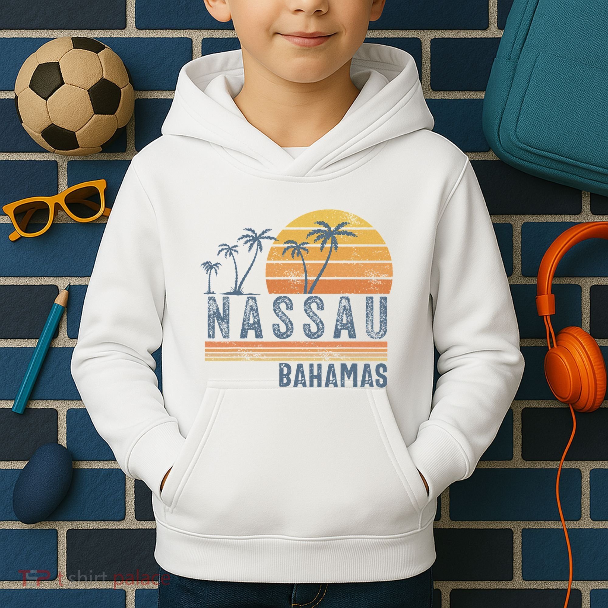 Nassau Bahamas Souvenir Vacation Travel Reminder Kids Hoodie