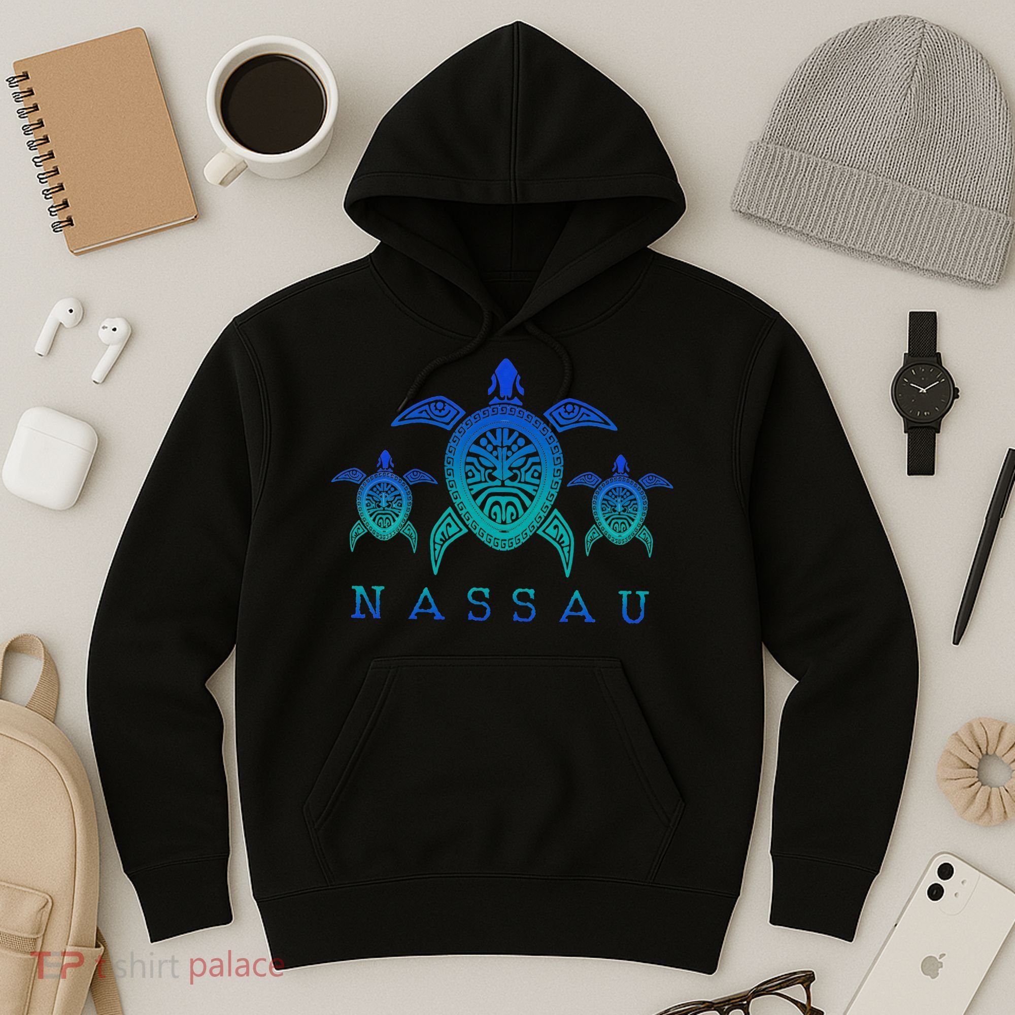 Nassau Bahamas Sea Turtle Scuba Diving Gift Hoodie