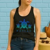 Nassau Bahamas Sea Turtle Scuba Diving Gift Women's Tank Top thumb 2