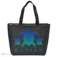 Nassau Bahamas Sea Turtle Scuba Diving Gift Tote Bag thumb 0