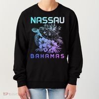 Nassau Bahamas Sea Turtle Diving Surfer Souvenir Women's Sweatshirt thumb 0