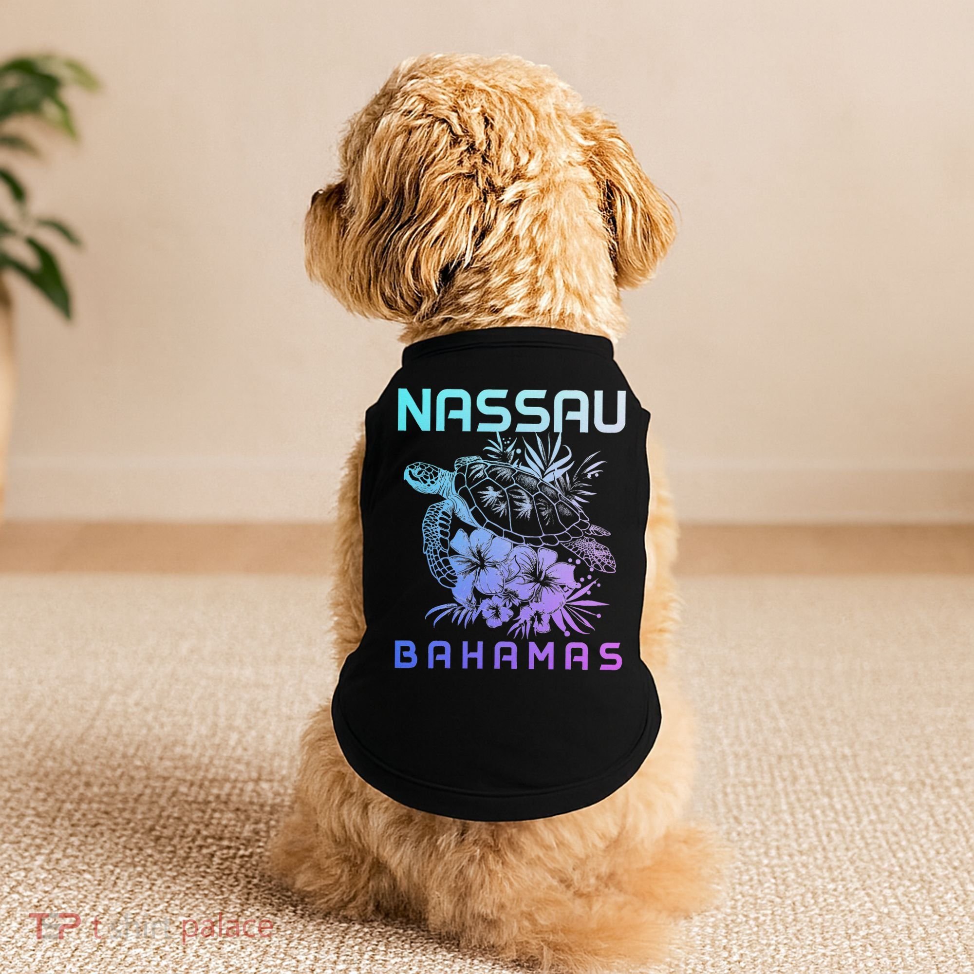Nassau Bahamas Sea Turtle Diving Surfer Souvenir Doggie Tank