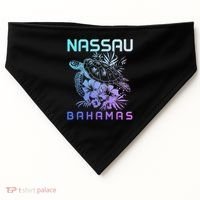Nassau Bahamas Sea Turtle Diving Surfer Souvenir USA-Made Doggie Bandana thumb 0