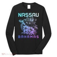 Nassau Bahamas Sea Turtle Diving Surfer Souvenir Long Sleeve Shirt thumb 0
