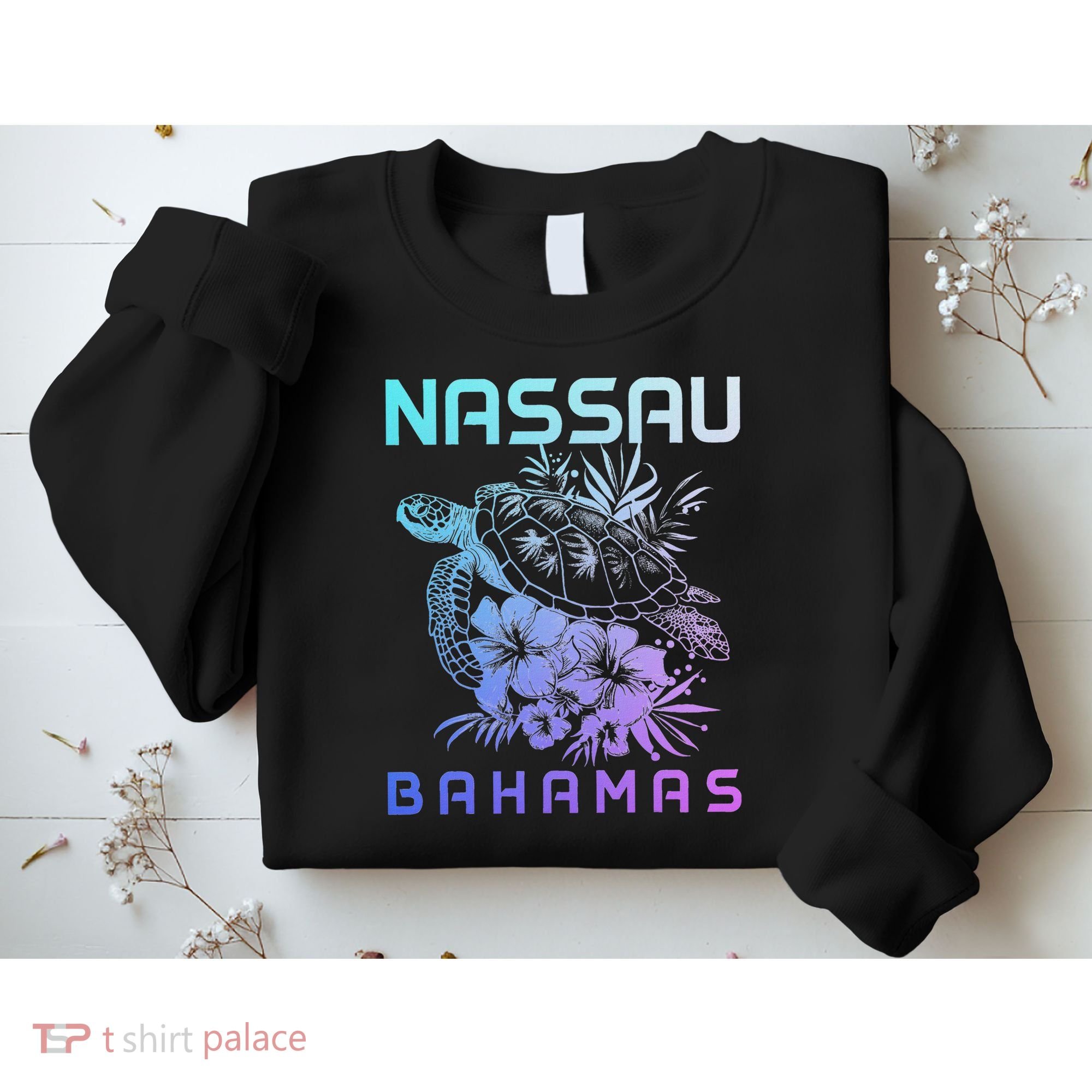 Nassau Bahamas Sea Turtle Diving Surfer Souvenir Sweatshirt