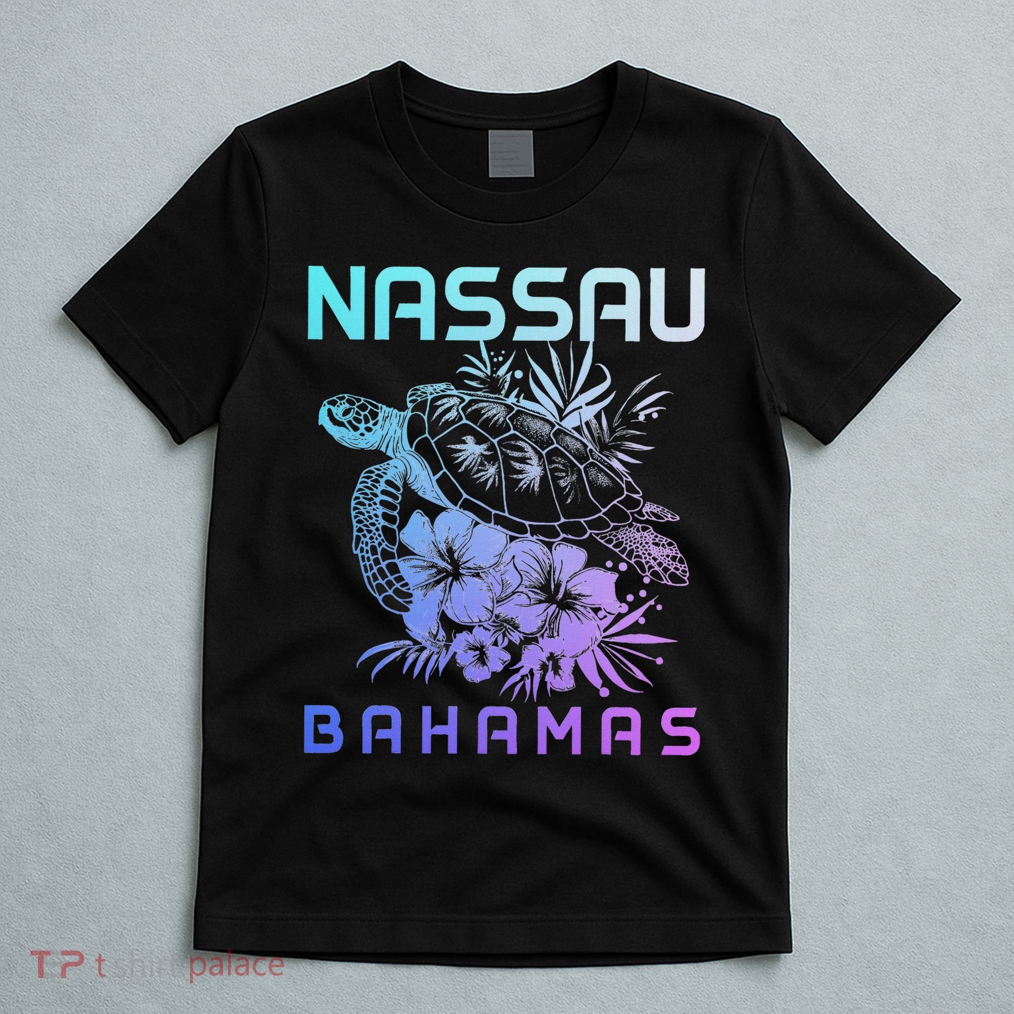Nassau Bahamas Sea Turtle Diving Surfer Souvenir T-Shirt