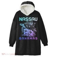 Nassau Bahamas Sea Turtle Diving Surfer Souvenir Hooded Wearable Blanket thumb 0