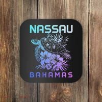 Nassau Bahamas Sea Turtle Diving Surfer Souvenir Coaster thumb 0