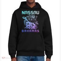 Nassau Bahamas Sea Turtle Diving Surfer Souvenir District V.I.T. Heavyweight Hoodie thumb 0
