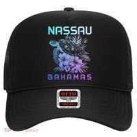 Nassau Bahamas Sea Turtle Diving Surfer Souvenir Hat thumb 0