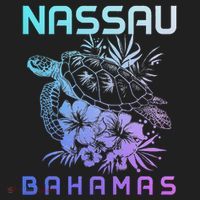 Nassau Bahamas Sea Turtle Diving Surfer Souvenir Golf Towel thumb 3