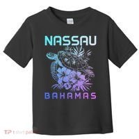 Nassau Bahamas Sea Turtle Diving Surfer Souvenir Toddler T-Shirt thumb 0