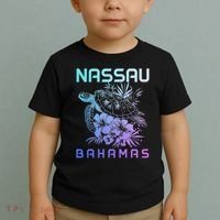 Nassau Bahamas Sea Turtle Diving Surfer Souvenir Toddler T-Shirt thumb 2