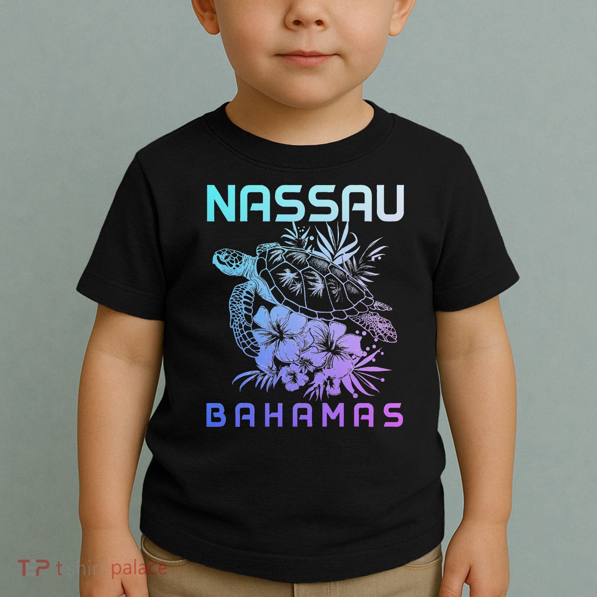 Nassau Bahamas Sea Turtle Diving Surfer Souvenir Toddler T-Shirt