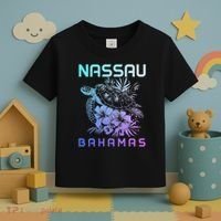 Nassau Bahamas Sea Turtle Diving Surfer Souvenir Toddler T-Shirt thumb 3