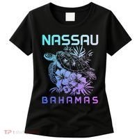 Nassau Bahamas Sea Turtle Diving Surfer Souvenir Women's T-Shirt thumb 0