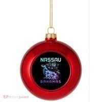 Nassau Bahamas Sea Turtle Diving Surfer Souvenir Plastic Christmas Ball Ornament thumb 0