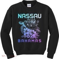 Nassau Bahamas Sea Turtle Diving Surfer Souvenir Kids Sweatshirt thumb 0