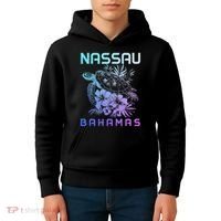 Nassau Bahamas Sea Turtle Diving Surfer Souvenir Kids Hoodie thumb 4
