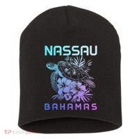 Nassau Bahamas Sea Turtle Diving Surfer Souvenir Short Acrylic Beanie thumb 0