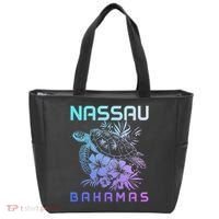 Nassau Bahamas Sea Turtle Diving Surfer Souvenir Tote Bag thumb 0