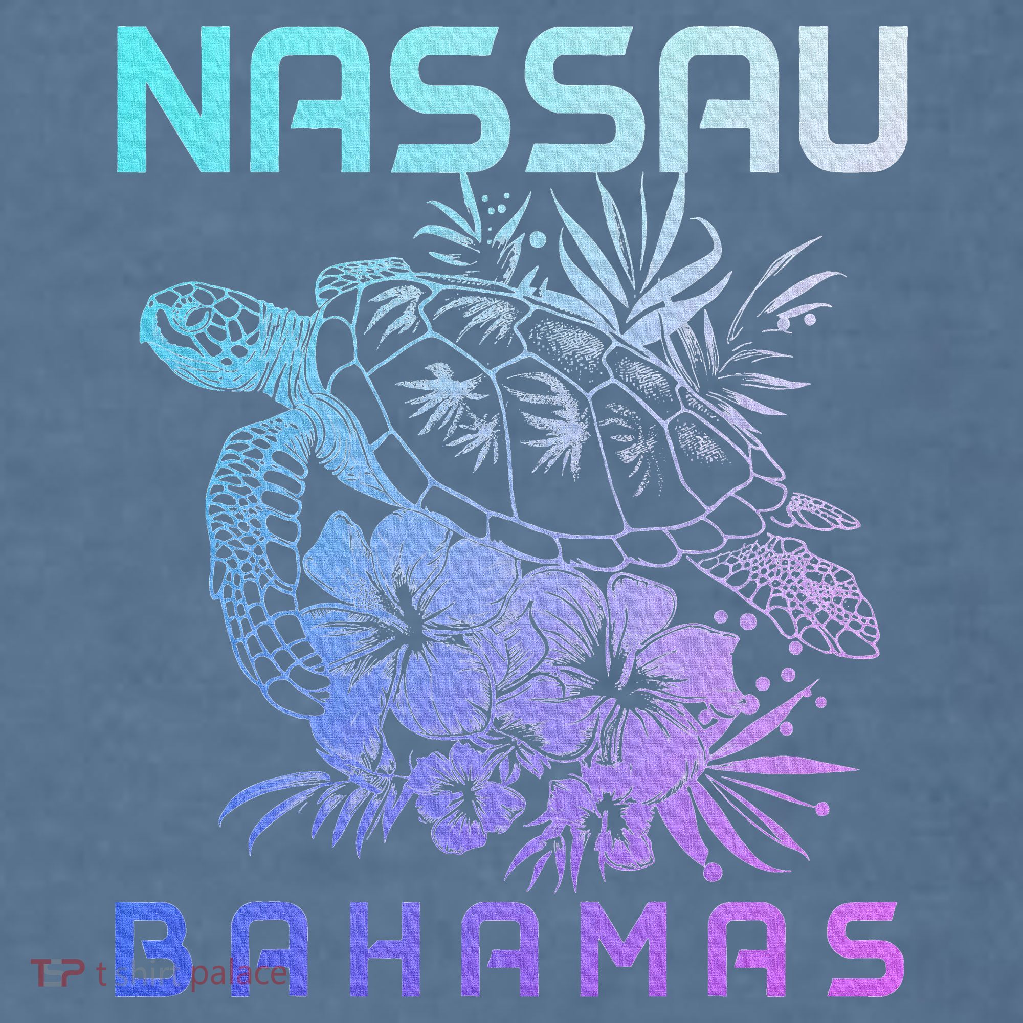 Nassau Bahamas Sea Turtle Diving Surfer Souvenir Garment-Dyed Sweatshirt