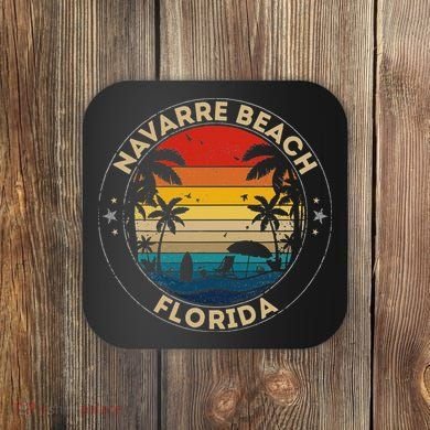 Navarre Beach Souvenir Florida Reminder Coaster