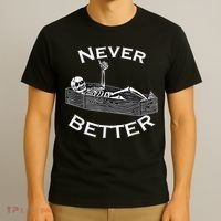Never Better Skull Skeleton Is In The Coffin Halloween T-Shirt thumb 3