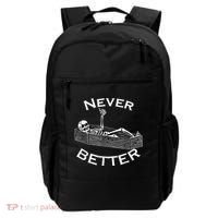 Never Better Skull Skeleton Is In The Coffin Halloween Backpack thumb 0