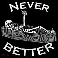 Never Better Skull Skeleton Is In The Coffin Halloween Coffee Mug thumb 5