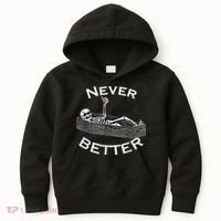 Never Better Skull Skeleton Is In The Coffin Halloween Kids Hoodie thumb 0