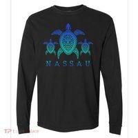Nassau Bahamas Sea Turtle Scuba Diving Gift Comfort Colors Heavyweight Long Sleeve T-Shirt thumb 0