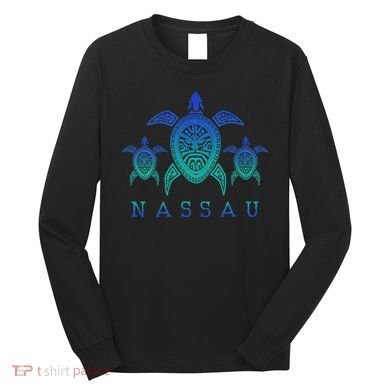 Nassau Bahamas Sea Turtle Scuba Diving Gift Long Sleeve Shirt