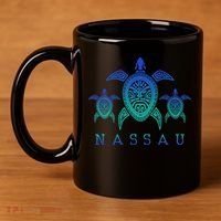 Nassau Bahamas Sea Turtle Scuba Diving Gift 11oz C Handle Ceramic Mug thumb 4