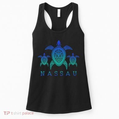 Nassau Bahamas Sea Turtle Scuba Diving Gift Women's Tank Top