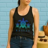 Nassau Bahamas Sea Turtle Scuba Diving Gift Women's Tank Top thumb 2