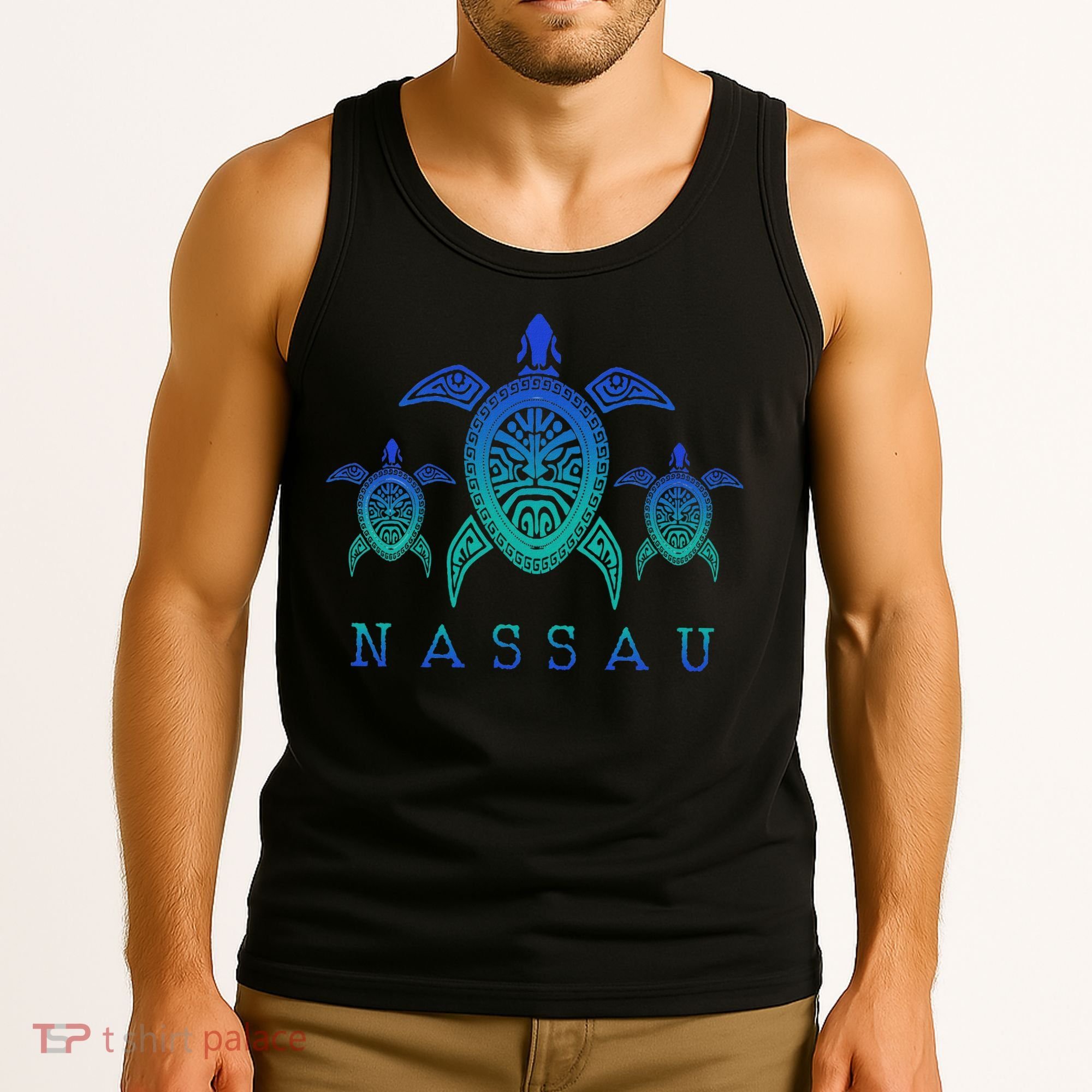 Nassau Bahamas Sea Turtle Scuba Diving Gift Tank Top