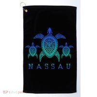 Nassau Bahamas Sea Turtle Scuba Diving Gift Golf Towel thumb 0