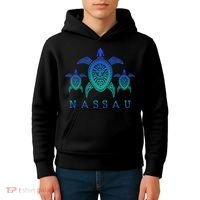 Nassau Bahamas Sea Turtle Scuba Diving Gift Kids Hoodie thumb 4