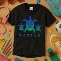 Nassau Bahamas Sea Turtle Scuba Diving Gift Kids T-Shirt thumb 3